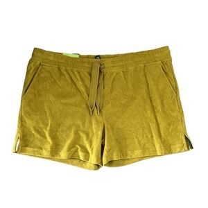 HOUSTON White Target Terrycloth  Pull-on Shorts Men XXL 2XL Golden Yellow